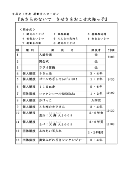運動会プログラム