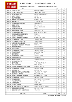 Mediatracks Music Library List ( 71 CDs )