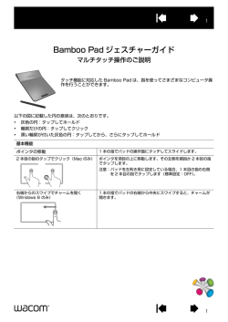 Bamboo Pad ジェスチャーガイド