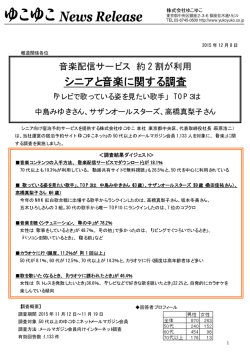 シニアと音楽に関する調査