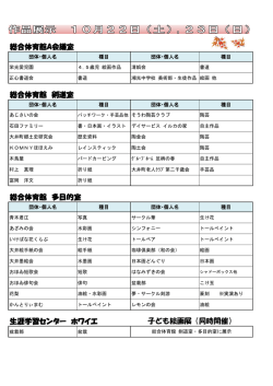 総合体育館A会議室 総合体育館 剣道室 総合体育館 多目的室 生涯学習