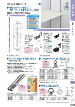 アイデア次第で多用途に使える ステンパイプ。 二点止めのため、細い木