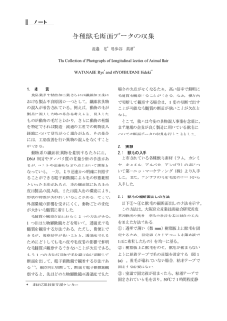 各種獣毛断面データの収集