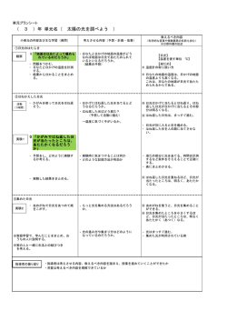 （ 3 ）年 単元名（ 太陽の光を調べよう ）
