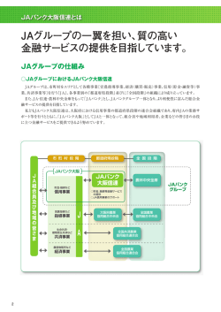 JAグループの一翼を担い、質の高い 金融サービスの提供を目指してい