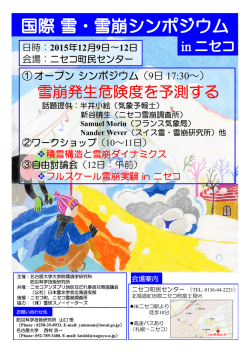 雪崩発生危険度を予測する 雪崩発生危険度を予測する