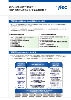 ERP（SAPシステム）ビジネスのご紹介