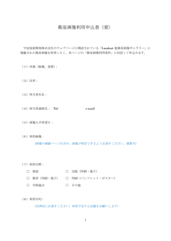 衛星画像利用申込書（案）