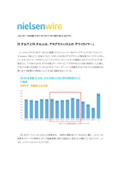 25 才以下と 55 才以上は、デモグラフィック上の「アウトライヤー」