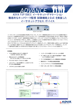 ADVA FSP150CC イーサネット・デマケーション 徹底的なネットワーク