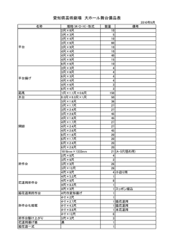 舞台備品一覧