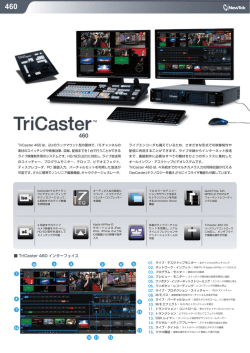 TriCaster 460 インターフェイス