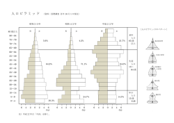 3.人口ピラミッド（資料：国勢調査 各年10月1日現在）