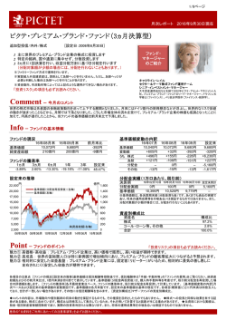 月報 - ピクテ投信投資顧問株式会社