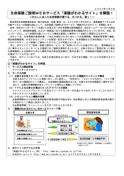 生命保険ご説明WEBサービス「保険がわかるサイト」を