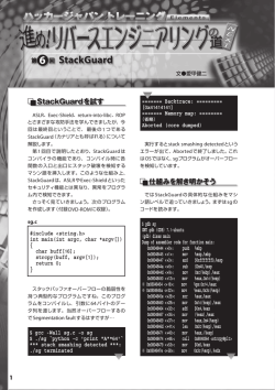 第 6 回 StackGuard