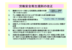 労働安全衛生規則の改正