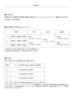 利用目的 絵画・書・工芸美術・写真等の展覧、展示会、ワーク