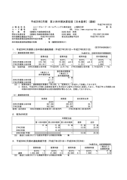 平成28年2月期 第2四半期決算短信〔日本基準〕(連結)