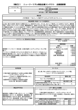 （様式2） ニューツーリズム商品企画コンテスト 企画提案書