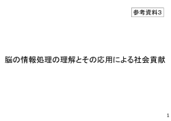 脳の情報処理の理解とその応用による社会貢献
