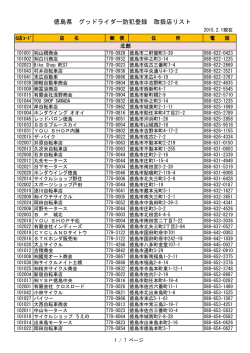 徳島県 グッドライダー防犯登録 取扱店リスト