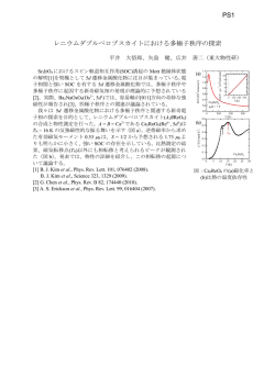 レニウムダブルペロブスカイトにおける多極子秩序の探索 PS1