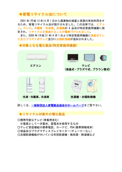 家電リサイクル法について
