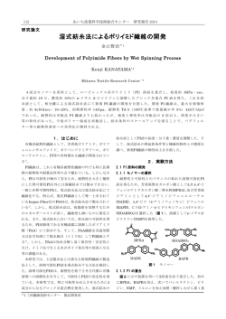湿式紡糸法によるポリイミド繊維の開発（PDF: 517.6 KB）