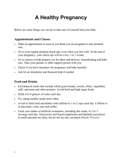 A Healthy Pregnancy - Health Information Translations