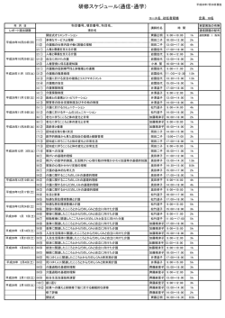 研修スケジュール(通信・通学）