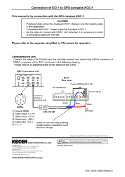 Connection of ECI 1 to GPS compass KGC-1