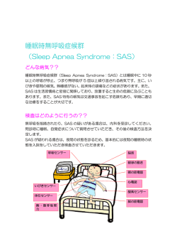 睡眠時無呼吸症候群 （Sleep Apnea Syndrome：SAS）