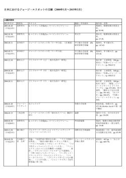 日本におけるジョージ・エリオットの文献（2000年1月～2015年3月）