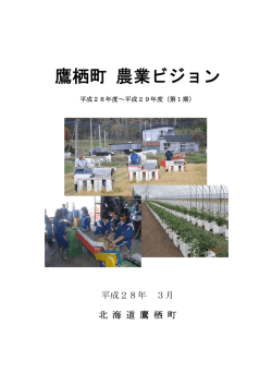 鷹栖町農業ビジョン（平成28年度～29年度 第1期）