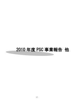 2010年度事業報告書 - パートナーシップ・サポートセンター