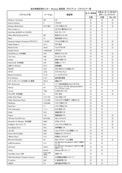 総合情報処理センター Windows 実習室 クライアント ソフトウェア一覧