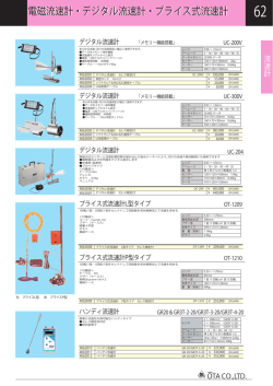 電磁流速計・デジタル流速計・プライス式流速計 電磁流速計・デジタル