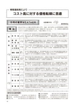 コスト高に対する価格転嫁に苦慮