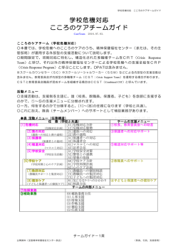 学校危機対応 こころのケアチームガイド