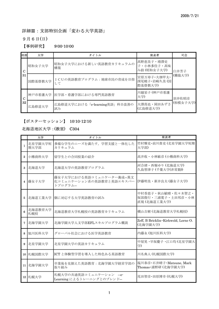 詳細 支部特別企画 変わる大学英語 9月6日 日