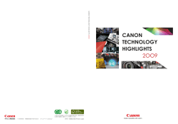 CANON TECHNOLOGY HIGHLIGHTS