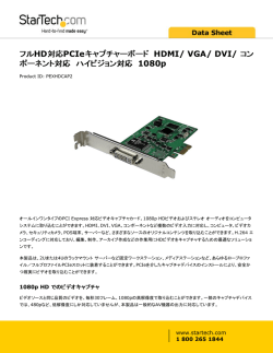 フルHD対応PCIeキャプチャーボード HDMI/ VGA/ DVI