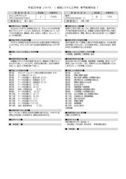 機械システム工学科