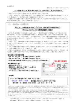 KDL-40X1000/KDL-46X1000