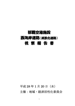 那覇空港施設・西海岸道路視察報告書