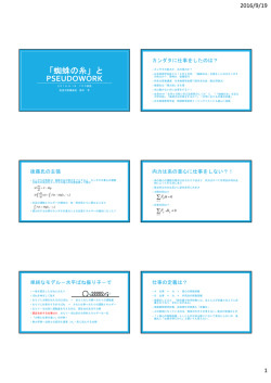 「蜘蛛の糸」と PSEUDOWORK