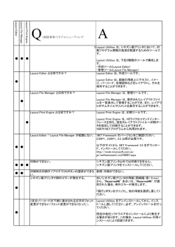 Q・制限事項・トラブルシューティング 3 Layout Utilities は、シチズン製
