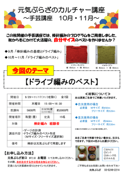 【ドライブ編みのベスト】