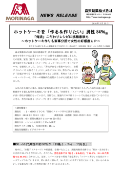 20160330 男性のホットケーキ作りに関する調査リリース